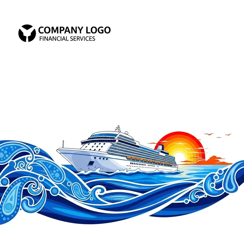 Majestic Cruise Ship Vector Illustration Majestic Cruise Ship Vector Illustration