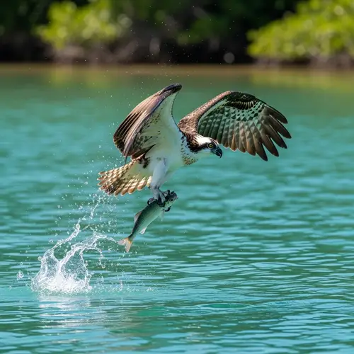 Osprey Bird Fishing Scene: Wildlife Photography