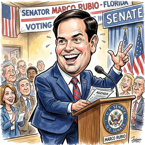 Marco Rubio Caricature Art