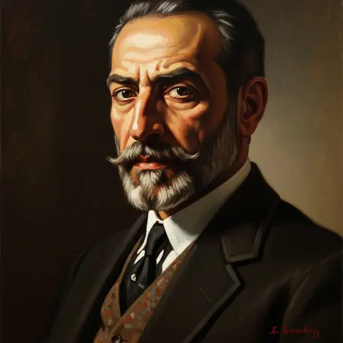 Classical Portraiture Oil Painting of Distinguished Middle-Eastern Gentleman