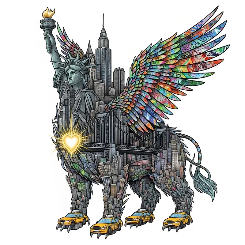 Marvelous New York Creature Illustration