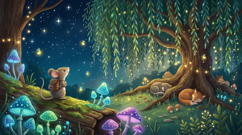 Cozy Enchanted Forest: A Magical Night Adventure