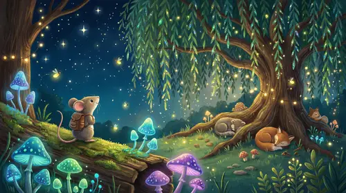 Cozy Enchanted Forest: A Magical Night Adventure