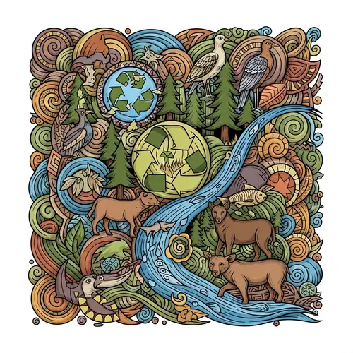 Tribal Art Design | Environmental Theme Illustration