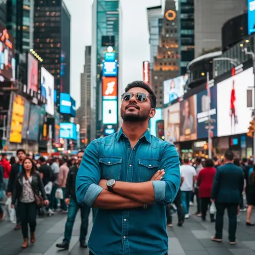 Srikanth in New York City: Embodying Confidence and Style