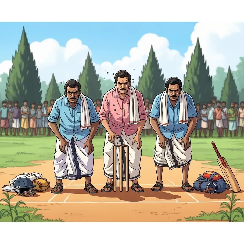 Exciting Cricket Match in Rural Kerala Exciting Cricket Match in Rural Kerala