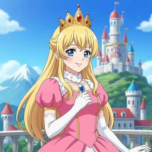 Princess Peach Cute Anime Girl Character