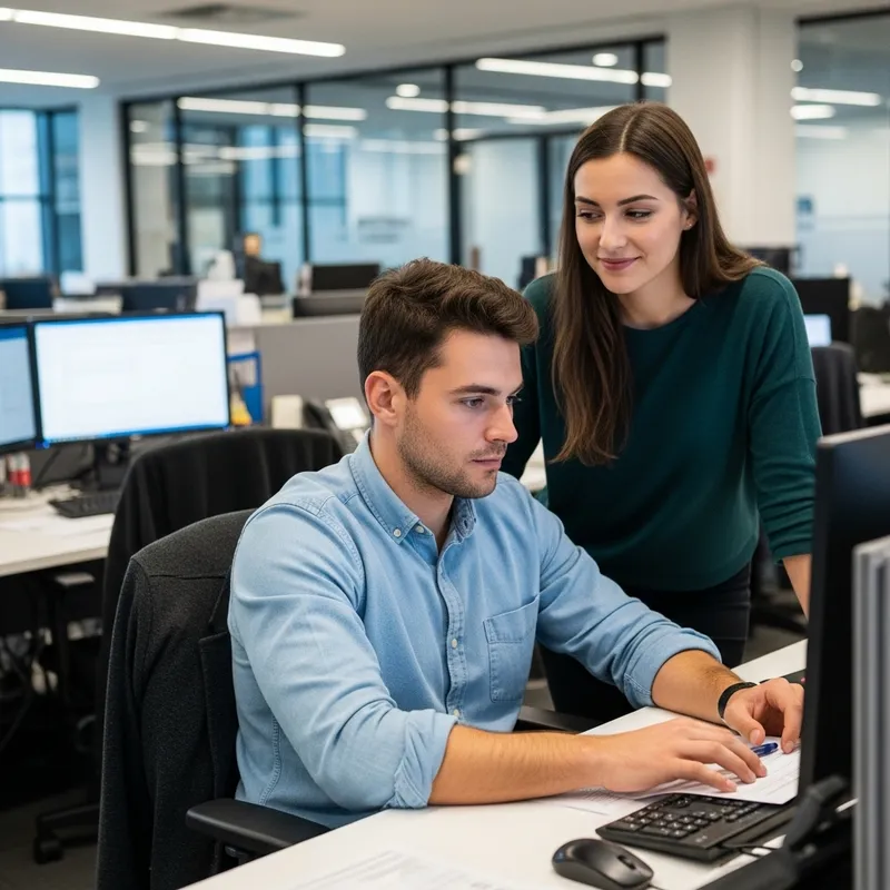 Subtle Office Romance: Young Woman Smitten with 22-Year-Old Colleague