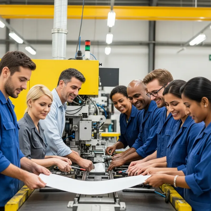 Diverse Team Manufacturing Custom Electrical Insulation Materials