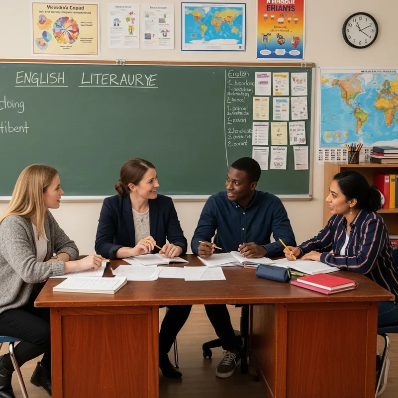 Collaborative Classroom Discussions at Teacher's Desk