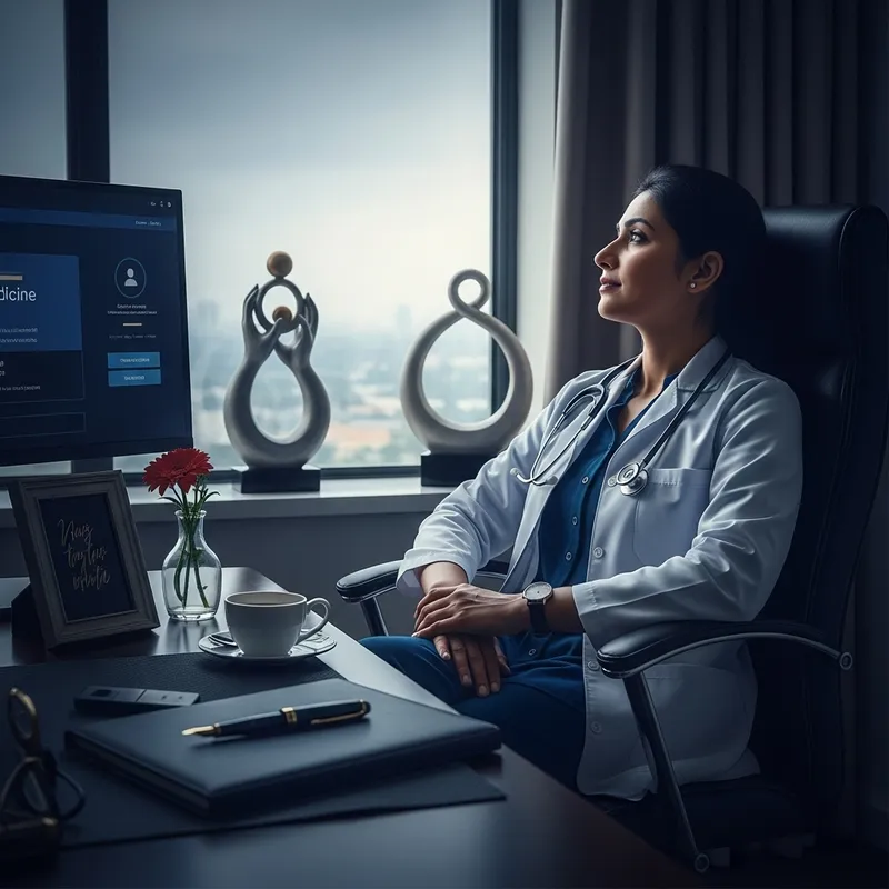 Tranquil Reflection: Visual Narrative of Medical Support