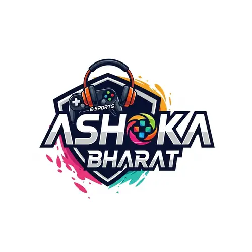 Ashoka Bharat eSports Logo Design | Vibrant & Energetic Gaming Branding