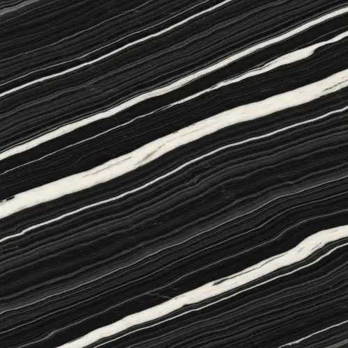 High Definition Black Marble Texture with White Stripes