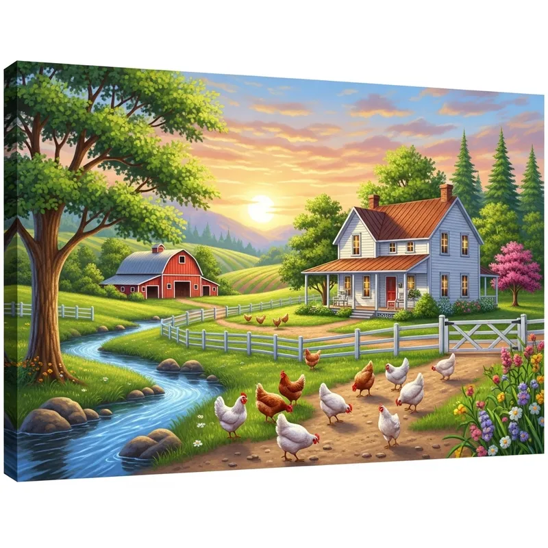 Charming Farmhouse Surrounded by Countryside Beauty