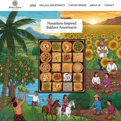 Nusantara-Inspired Baklava Assortment: Diverse Indonesian Culture Packaging Design