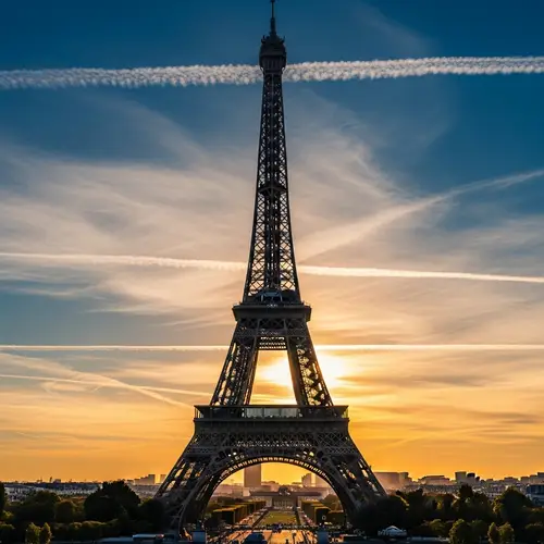 Abstract Eiffel Tower Art in Paris | Geometric Shapes & Colors