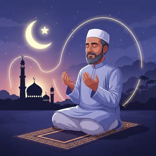 Spiritual Journey Embracing Islam | South Asian Man in Prayer