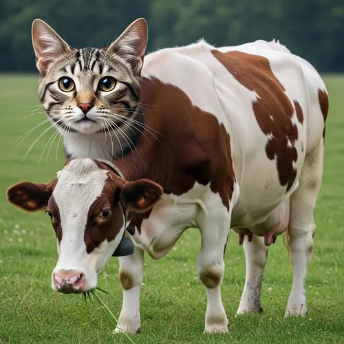 Cat-Cow Hybrid: Mysterious Blend of Feline Grace and Bovine Charm