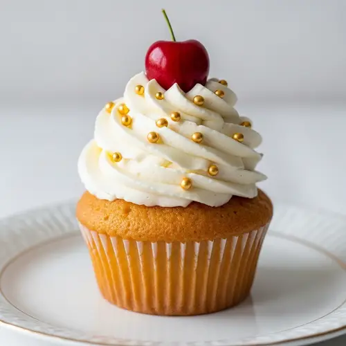 Splendid Magnificence Cupcake | Delicate Cream Icing & Cherry