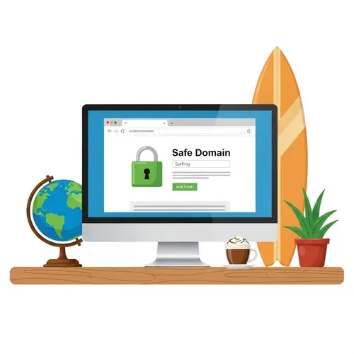 Secure Internet Surfing: Safe Domain with Green Padlock Symbol