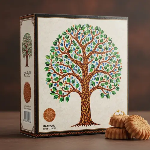 Palestinian Cultural Heritage: Tree of Life Mosaic & Maamoul Dates Cookies