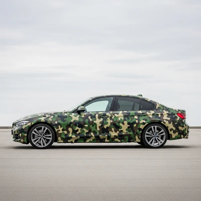 Custom Camouflage Car Skin for Modern Sedans