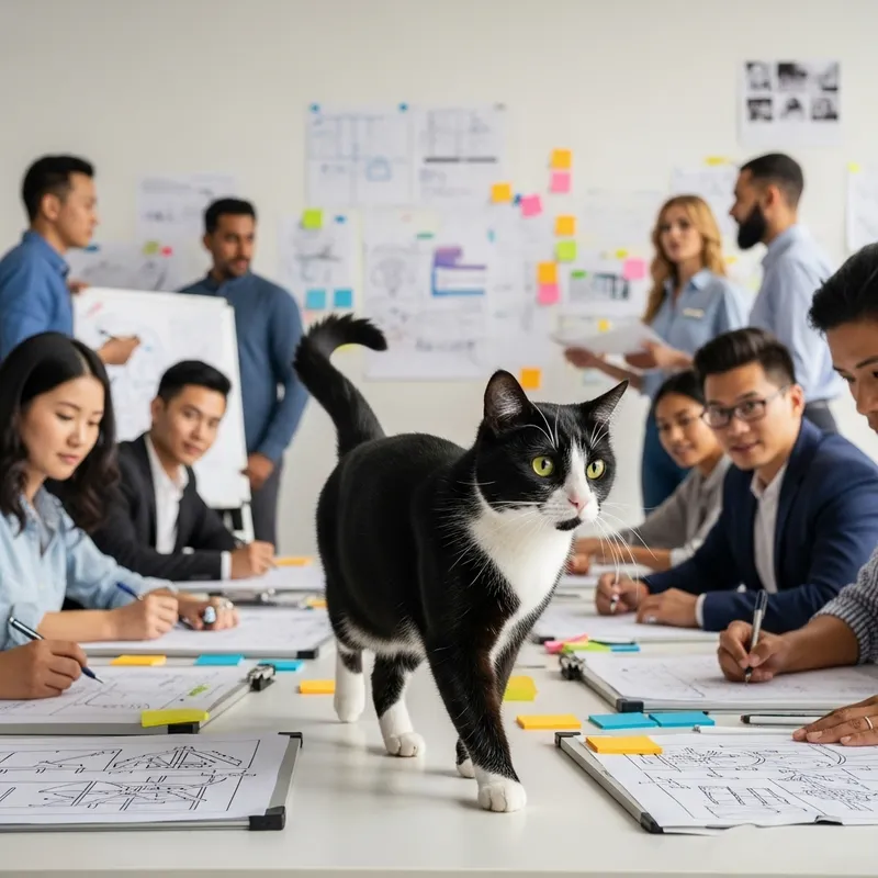 Tuxedo Cat in Ad Agency: A Unique Blend of Creativity and Elegance
