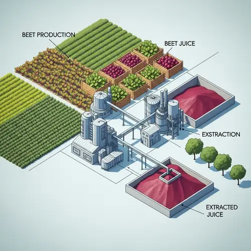 3D Map of Beet Production and Juice Extraction