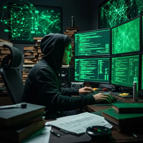 Intriguing Scene of an East Asian Hacker at Work