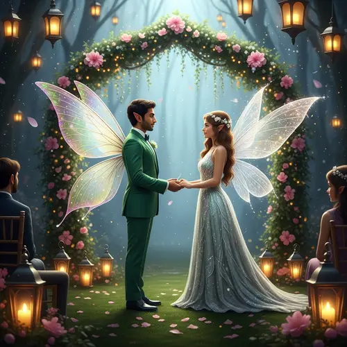 Enchanted Forest Fairy Wedding: Magical Ceremony Under Blossom Archway