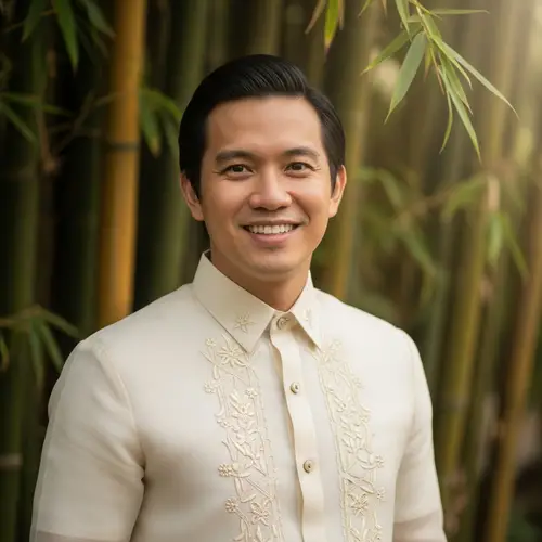 Filipino Male Portrait | Traditional Barong Tagalog