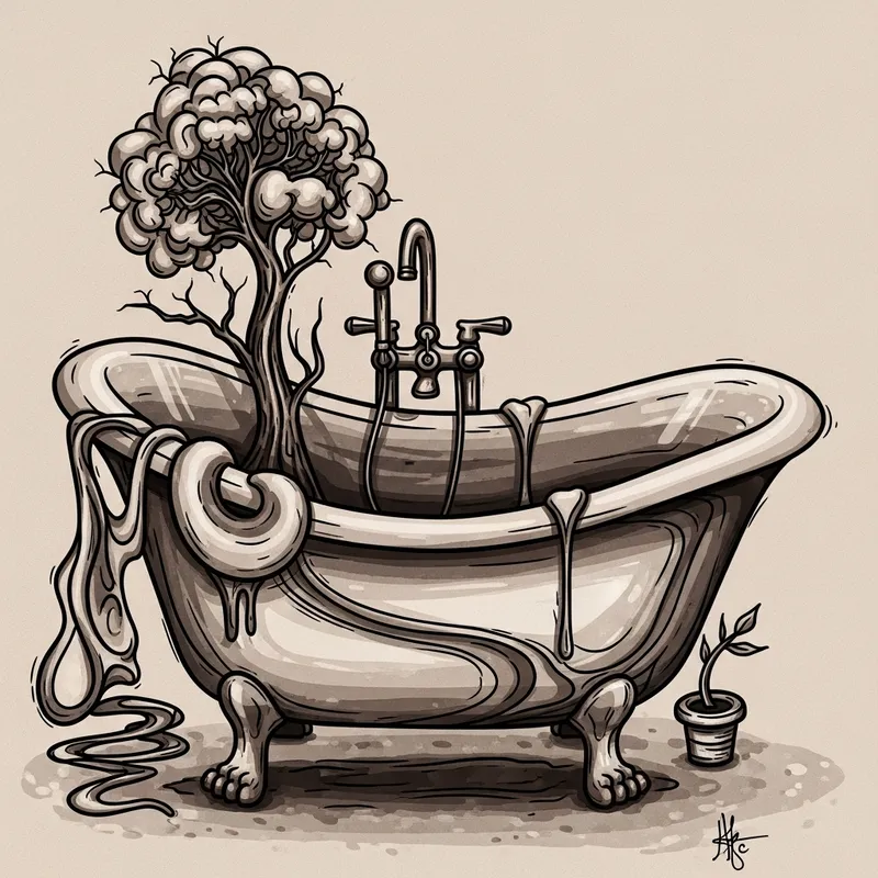 Abstract Art of a Bathtub | A Unique Visual Experience Abstract Art of a Bathtub | A Unique Visual Experience