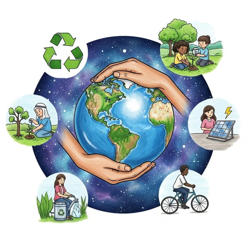 Simple Earth-saving Drawing for Sustainable Conservation