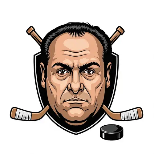 Tony Soprano Hockey Logo Style | Unique Face Design