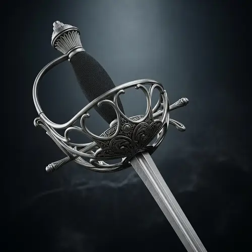 Sophisticated Cursed Rapier - Intricate Design and Ominous Reputation