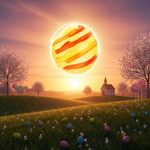 Tranquil Easter Sunrise Landscape: Rejuvenation & Joy