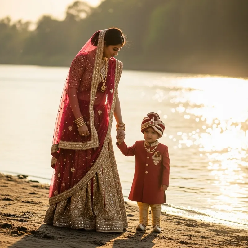 Indian Queen & Son by Serene River | Legacy Moment Indian Queen & Son by Serene River | Legacy Moment