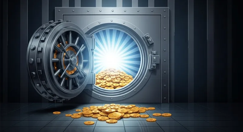 Ultra Realistic Open Bank Vault Illustration