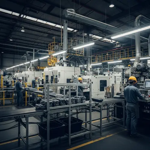 Factories and Machinery: Low-Pollution Industrial Scene