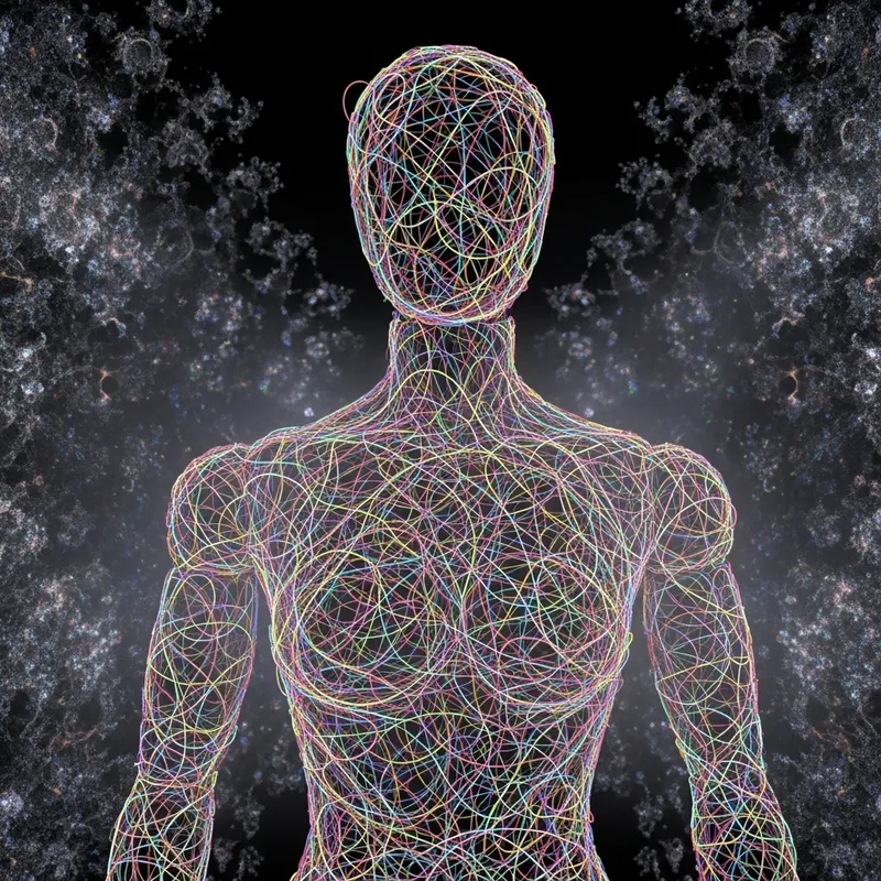 Quantum Entanglement Mannequin in Fractal Mist Macrophotography