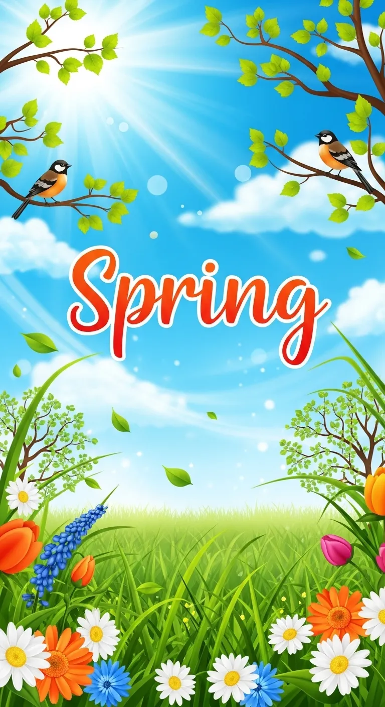 Captivating Springtime Illustration: Essence of Nature's Rejuvenation