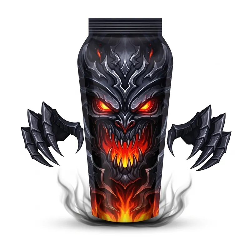 Shadow Fiend Energy Drink Packaging | Fantasy Video Game Concept