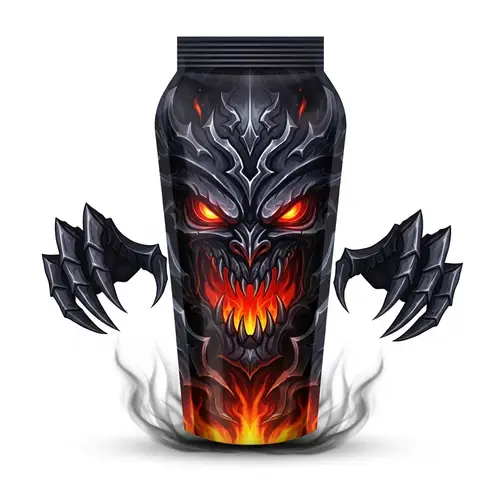Fantasy Energy Drink Packaging | Dota2 Shadow Fiend Character Concept