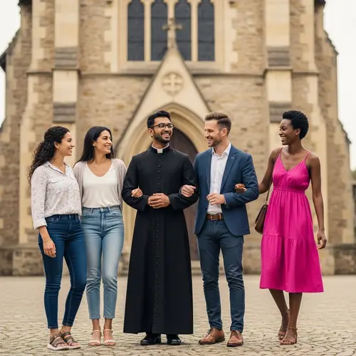 Diverse Group of Friends Enjoying Outdoors | Heartwarming Image