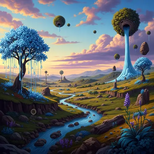 Surreal Landscape Inspired by Lorca's Poetry