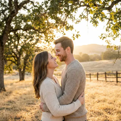Romantic Couple Portraits in Natural Lighting