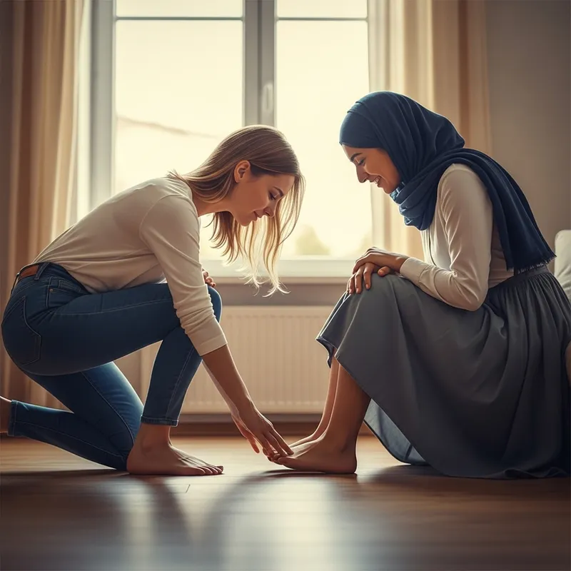 Intimate Gesture of Forgiveness in Realism Art Intimate Gesture of Forgiveness in Realism Art