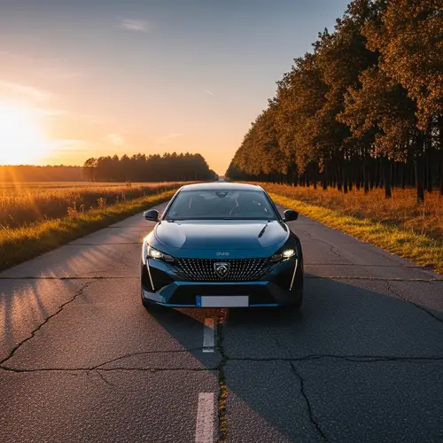Peugeot 408 Car Parked in Middle of Road