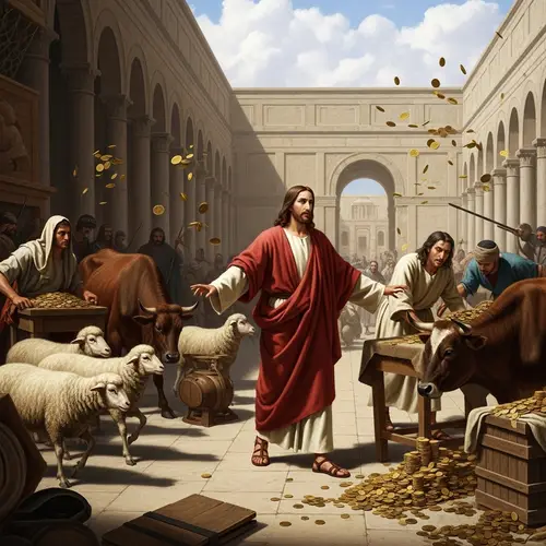 Jesus Driving out Merchants: Chaos in the Holy Temple