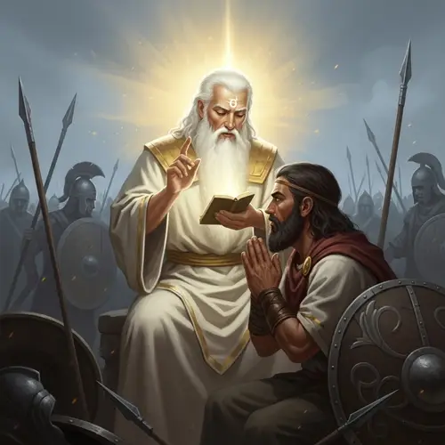 Divine Moment: Lord Krishna Imparts Wisdom to Arjuna at Kurukshetra